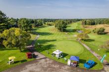 Aerial view of course at 2022 HDD Charity Golf Tournament.