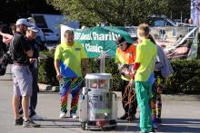 Golfers at the 2023 Hickory Dickory Decks charity golf tournament.