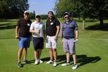 Golfers at the 2023 Hickory Dickory Decks charity golf tournament.